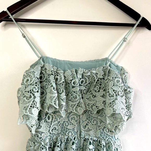 H&M Embroidered Eyelet Ruffle Spaghetti Strap Dress - Picture 3 of 8